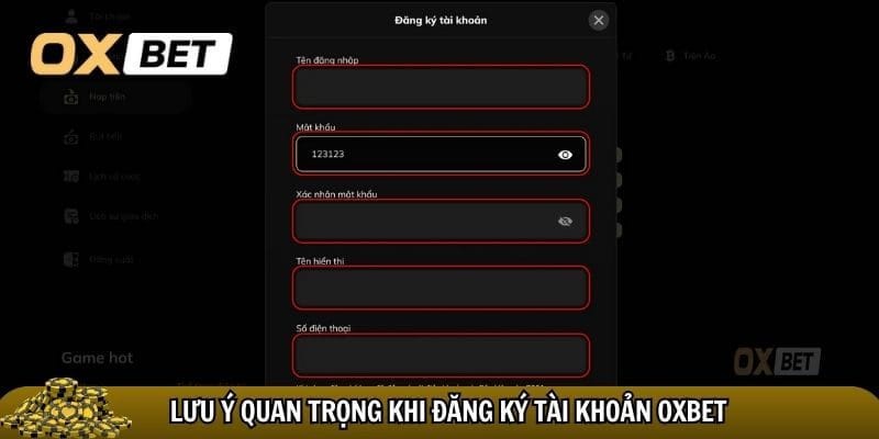 Người chơi cần lưu ý khi đăng ký tài khoản